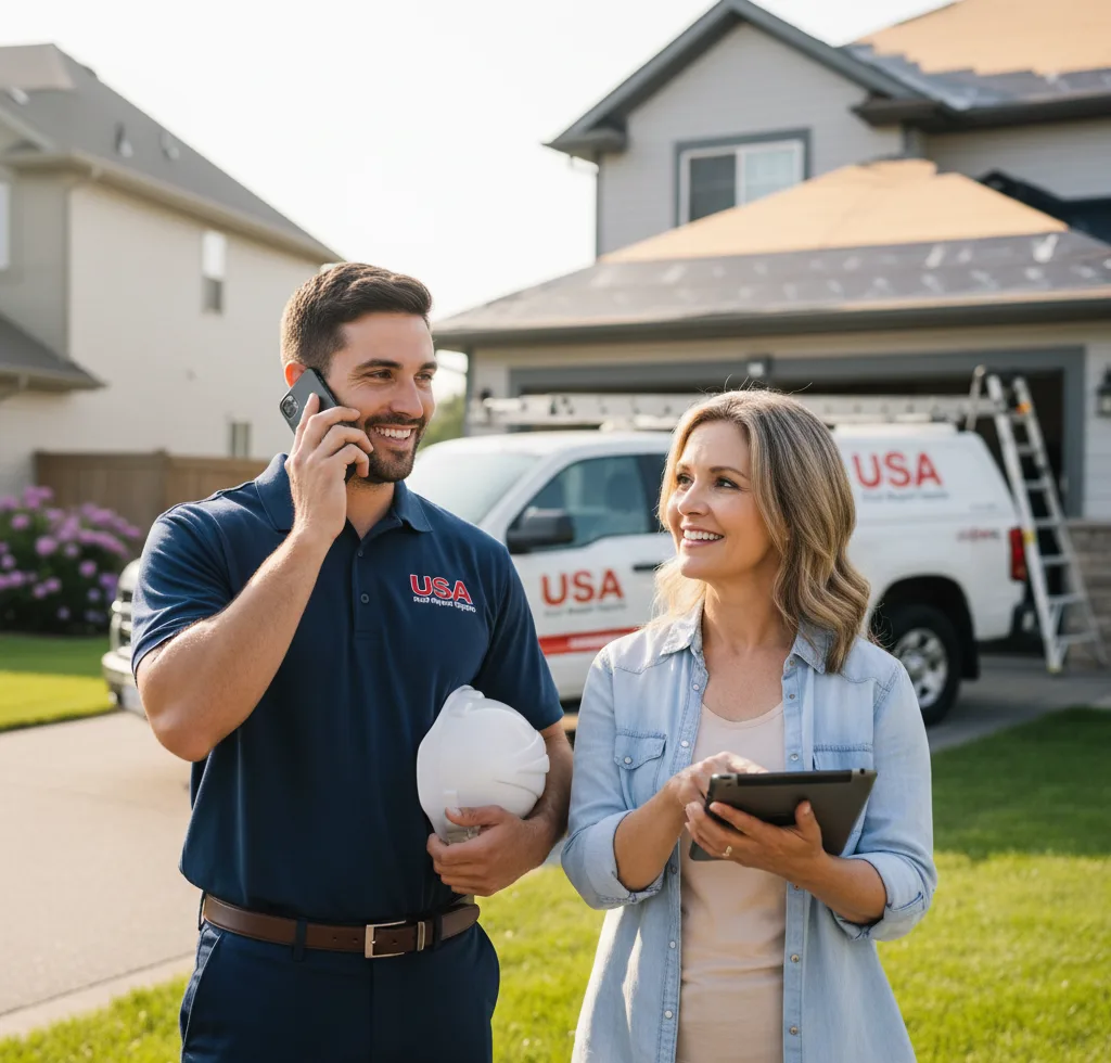 USA Roof Repair Experts customer support in Janesville